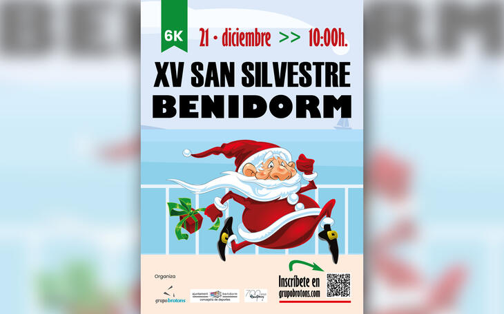 Las calles de Benidorm albergarán el próximo 21 de diciembre la XV edición de la popular San Silvestre 